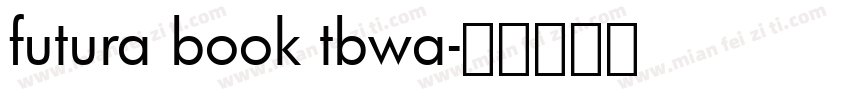 futura book tbwa字体转换